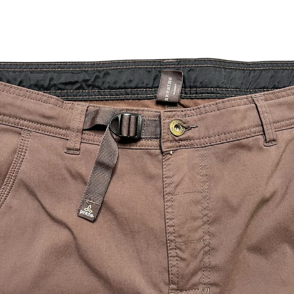 prAna Breath Stretch Shorts 11" Inseam Cargo Belted Hiking Outdoor Men's Sz XL - Picture 9 of 10